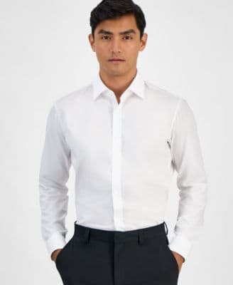 Men's Slim-Fit Long Sleeve Dress Shirt - Image 1